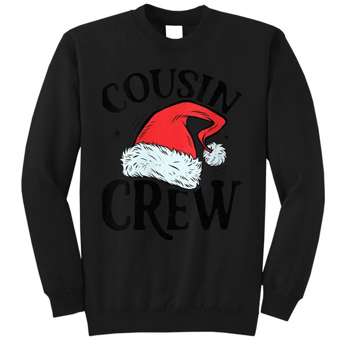 Wo Santa Cousin Crew Christmas Family Matching Pajamas Xmas Tall Sweatshirt