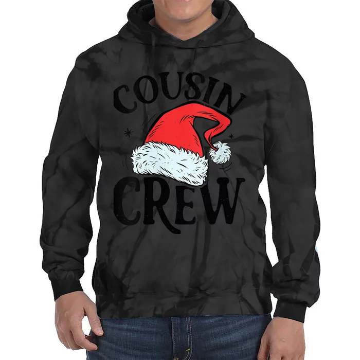 Wo Santa Cousin Crew Christmas Family Matching Pajamas Xmas Tie Dye Hoodie