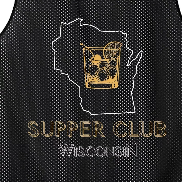 Wisconsin Supper Club And Old Fashioned Mesh Reversible Basketball Jersey Tank