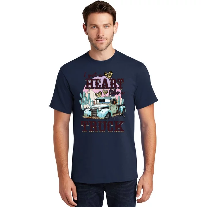 Western Sunset Cowgirl I Got A Heart Like A Truck Tall T-Shirt