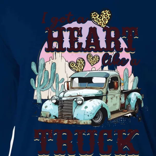 Western Sunset Cowgirl I Got A Heart Like A Truck Cooling Performance Long Sleeve Crew