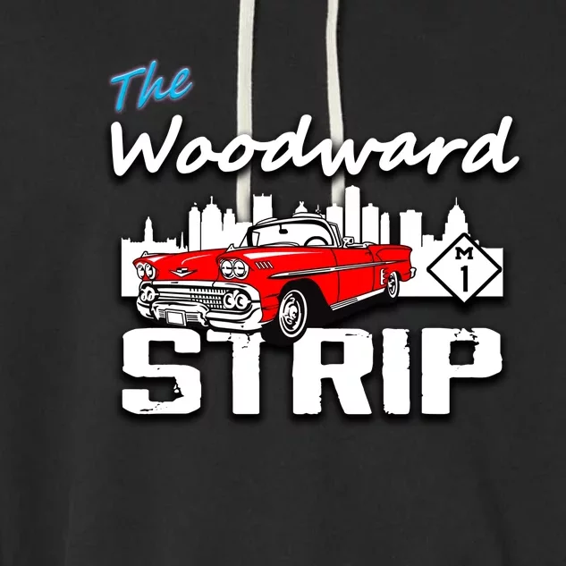 Woodward Strip Classic Car Garment-Dyed Fleece Hoodie