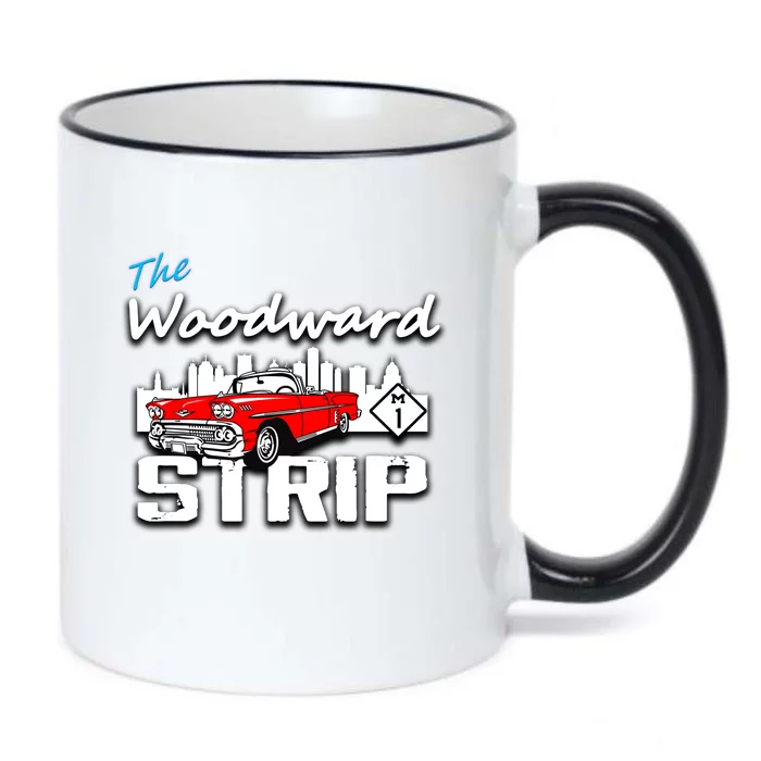 Woodward Strip Classic Car Black Color Changing Mug