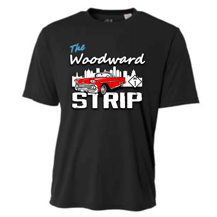 Woodward Strip Classic Car Cooling Performance Crew T-Shirt