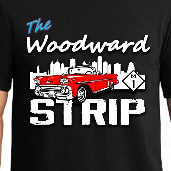 Woodward Strip Classic Car Pajama Set