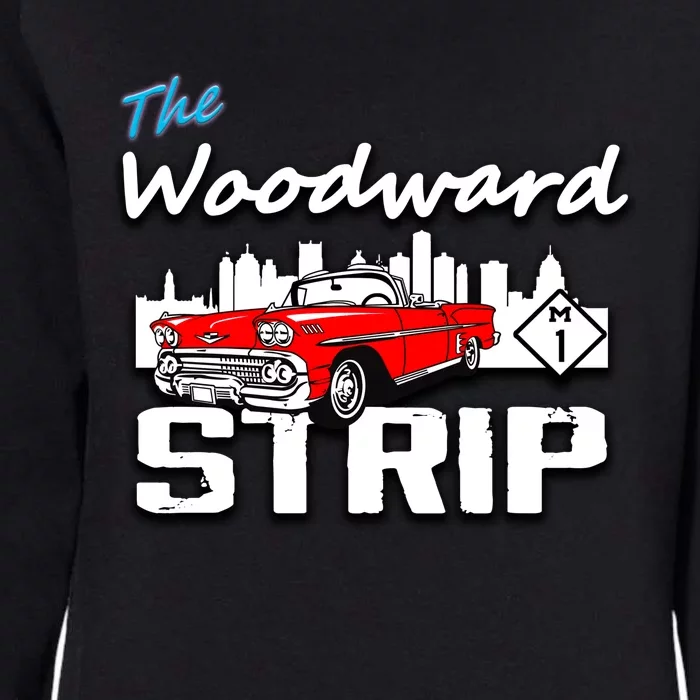 Woodward Strip Classic Car Womens California Wash Sweatshirt