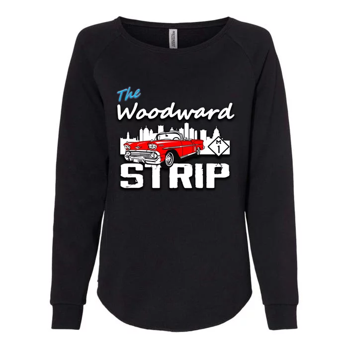 Woodward Strip Classic Car Womens California Wash Sweatshirt