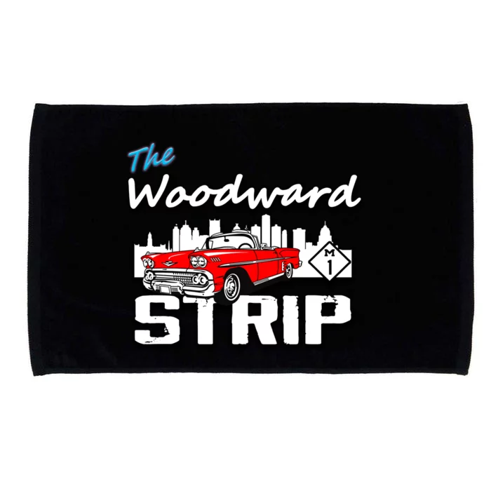 Woodward Strip Classic Car Microfiber Hand Towel