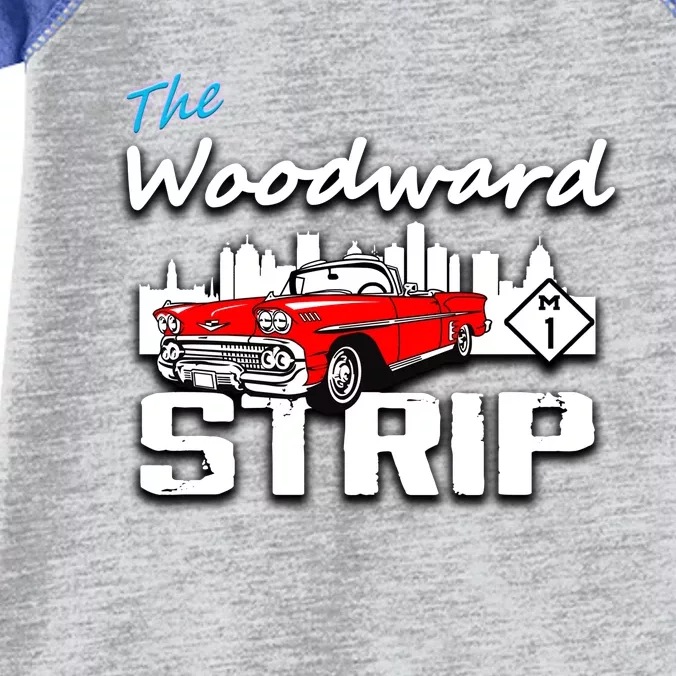 Woodward Strip Classic Car Infant Baby Jersey Bodysuit