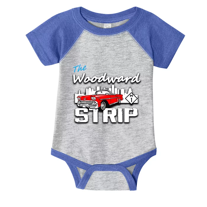 Woodward Strip Classic Car Infant Baby Jersey Bodysuit