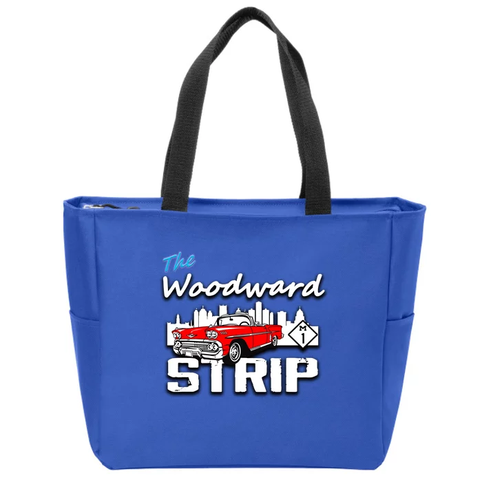 Woodward Strip Classic Car Zip Tote Bag