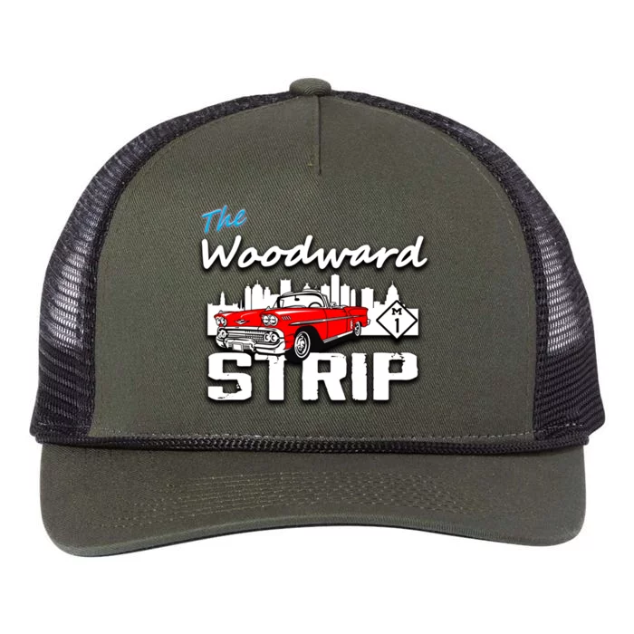 Woodward Strip Classic Car Retro Rope Trucker Hat Cap