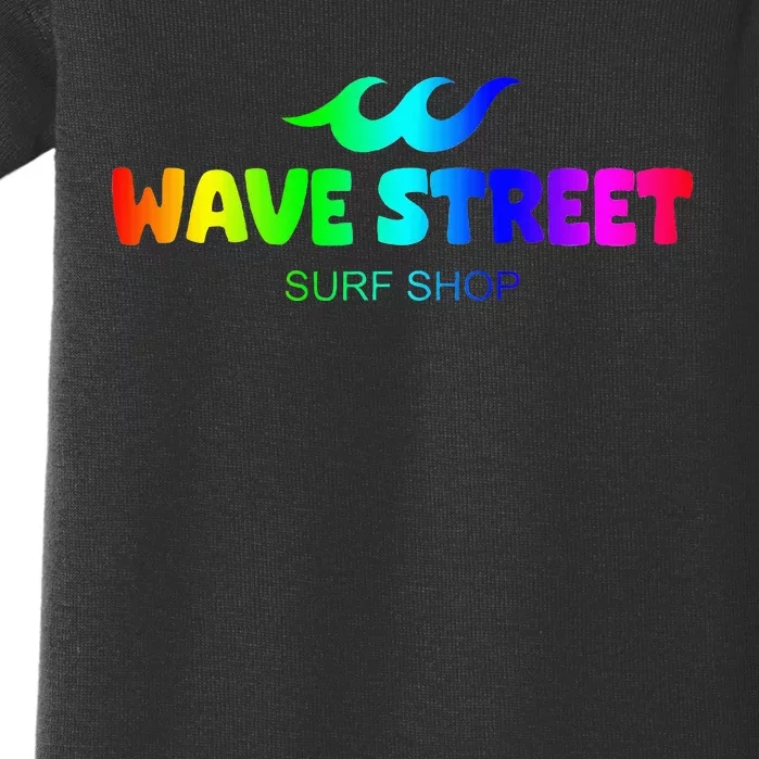 Wave Street Classic Rainbow Waves Beach Surf Shop Baby Bodysuit