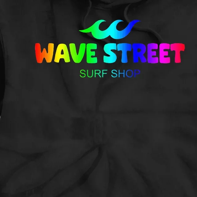 Wave Street Classic Rainbow Waves Beach Surf Shop Tie Dye Hoodie