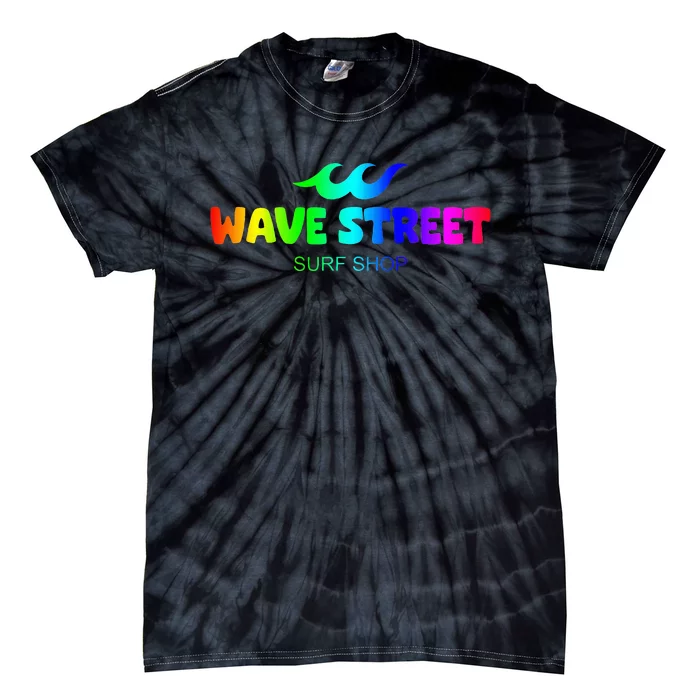 Wave Street Classic Rainbow Waves Beach Surf Shop Tie-Dye T-Shirt