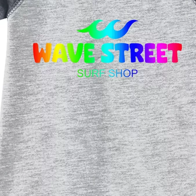 Wave Street Classic Rainbow Waves Beach Surf Shop Infant Baby Jersey Bodysuit