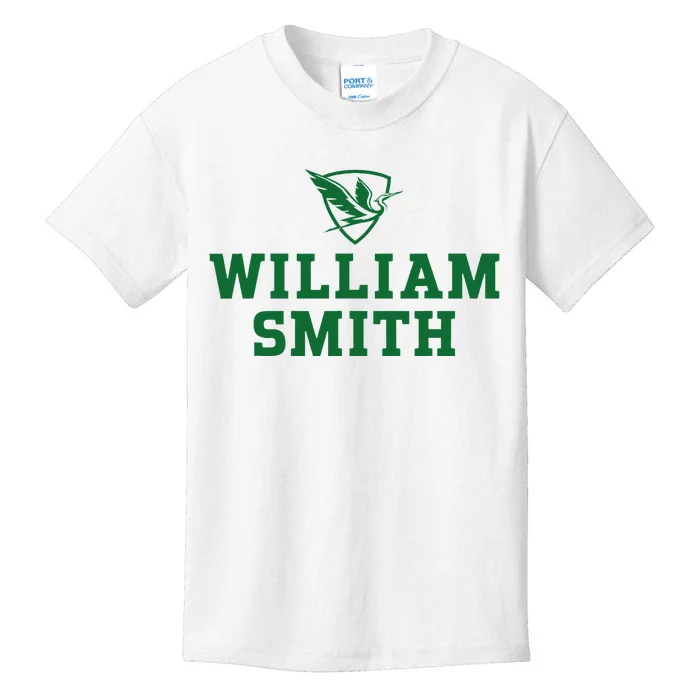 William Smith College Herons Shield Logo Hwsc Kids T-Shirt