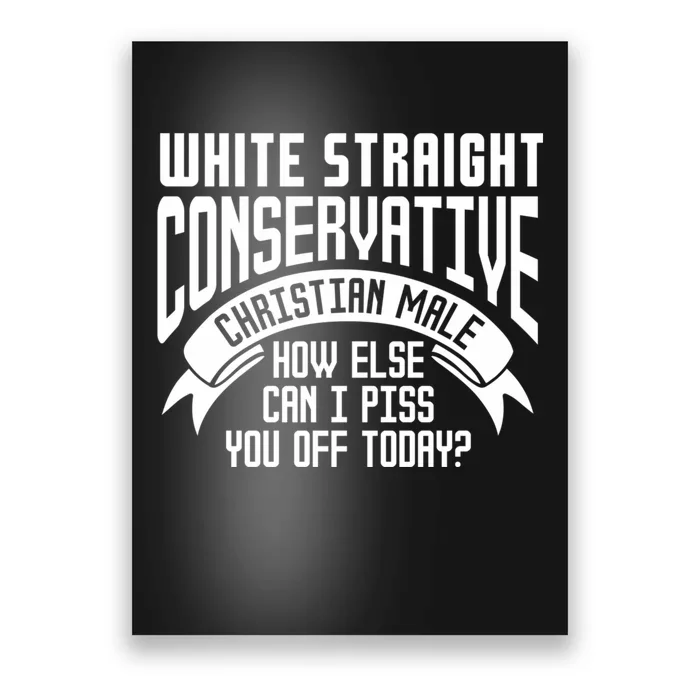 White Straight Conservative Christian Male Poster