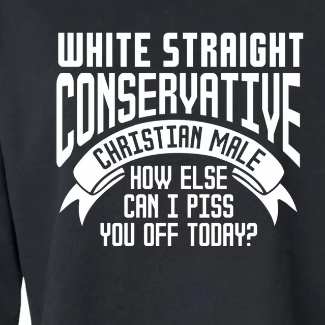 White Straight Conservative Christian Male Cropped Pullover Crew