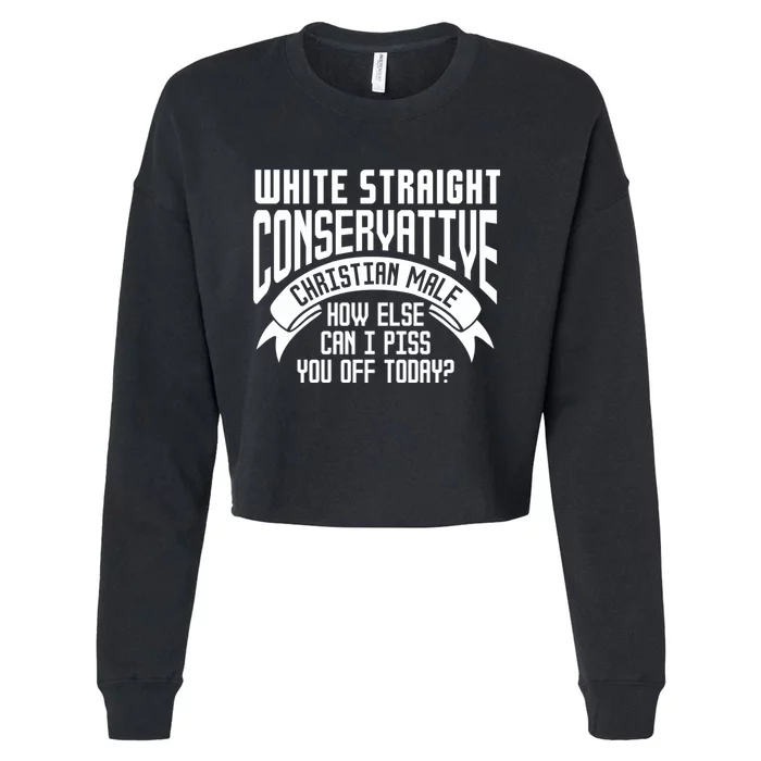 White Straight Conservative Christian Male Cropped Pullover Crew