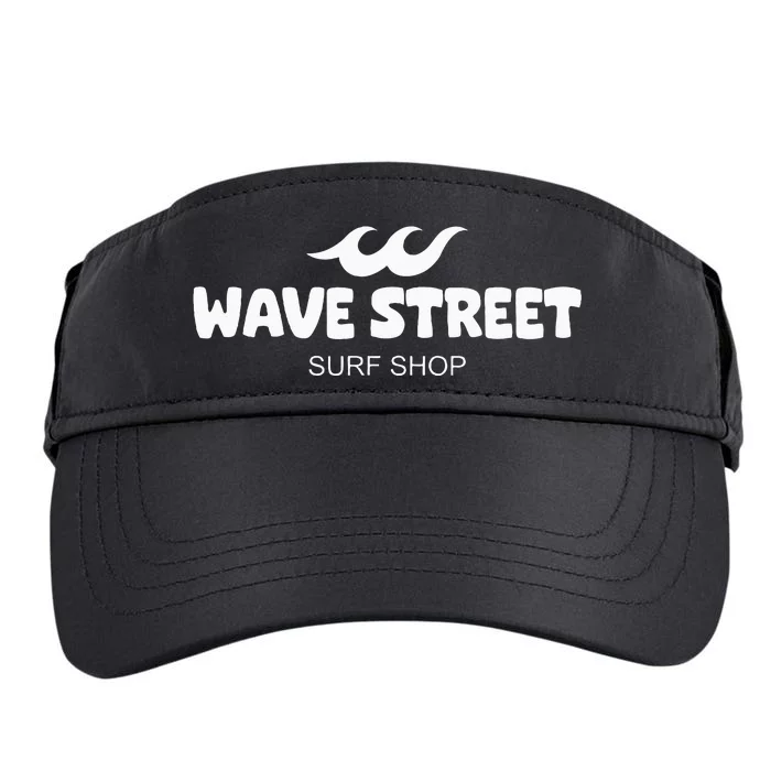 Wave Street Classic Waves On The Beach Surf Shop Adult Drive Performance Visor