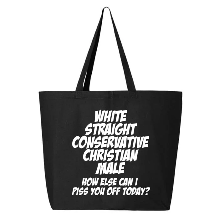 White Straight Conservative Christian Male 25L Jumbo Tote