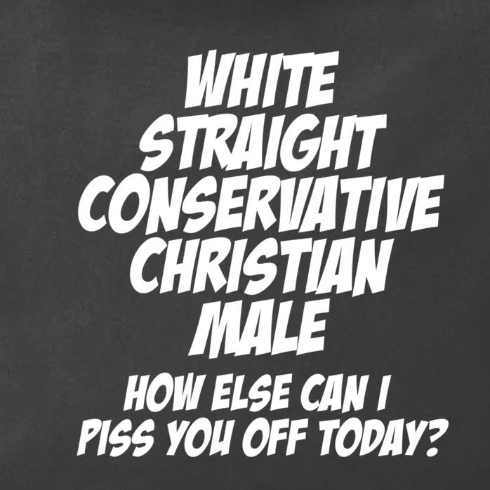 White Straight Conservative Christian Male Zip Tote Bag