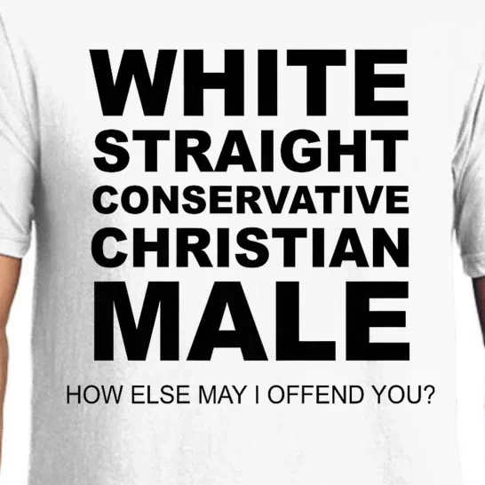 White Straight Conservative Christian Male Pajama Set