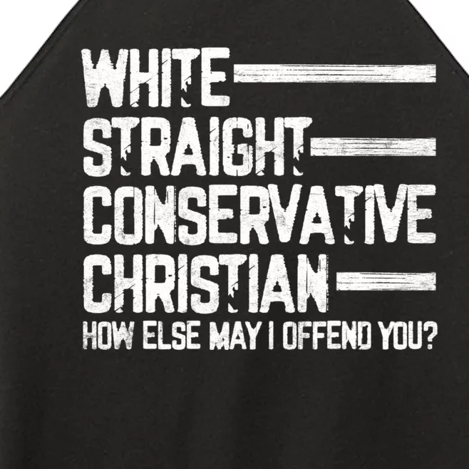 White Straight Conservative Christian Patriotic Christianity Women’s Perfect Tri Rocker Tank