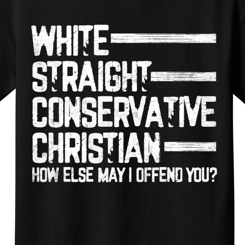 White Straight Conservative Christian Patriotic Christianity Kids T-Shirt