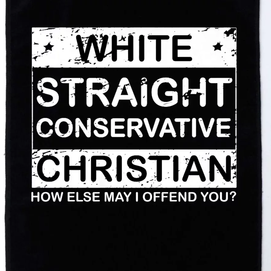 White Straight Conservative Christian Offensive Platinum Collection Golf Towel