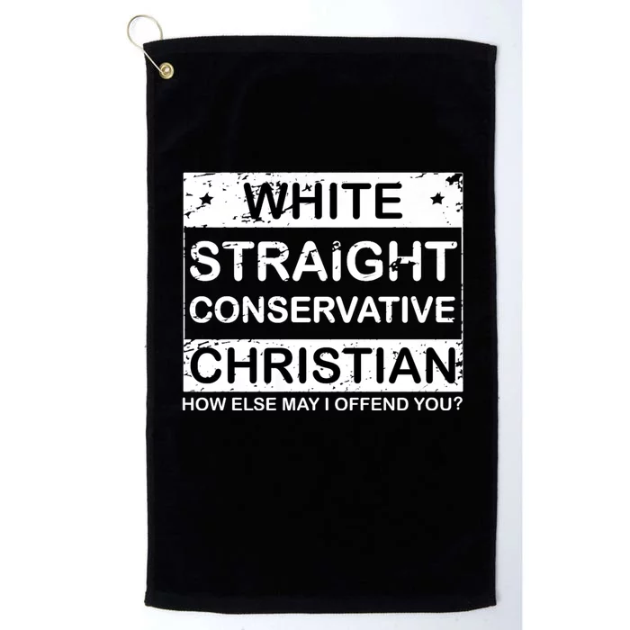 White Straight Conservative Christian Offensive Platinum Collection Golf Towel