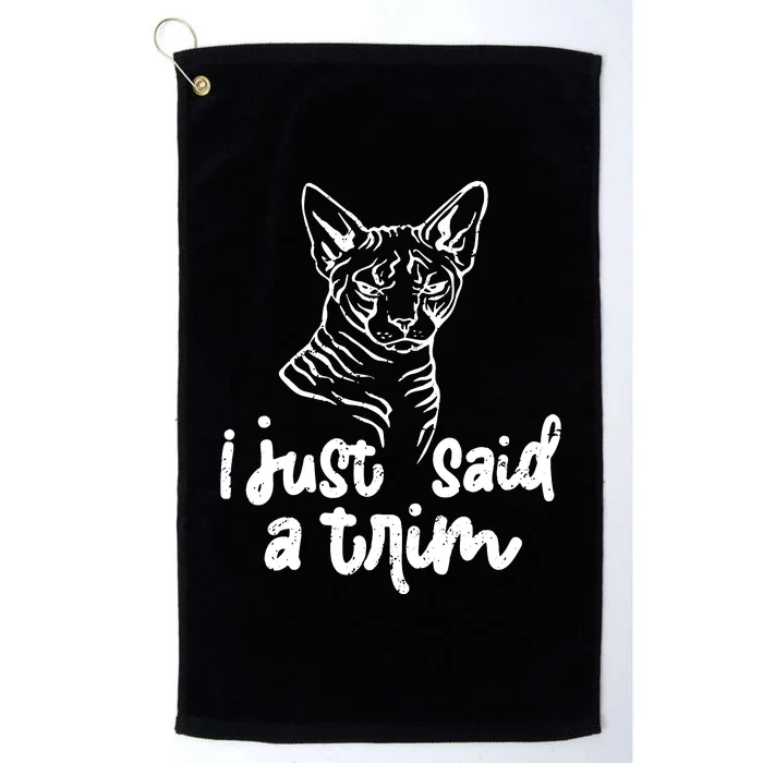 Womens Sphynx Cat Mom Dad Hairless Owner Sphynx Cat VNeck Platinum Collection Golf Towel