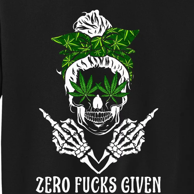 Weed Skull Cannabis Marijuana 420 Thc Weed Lover Sweatshirt