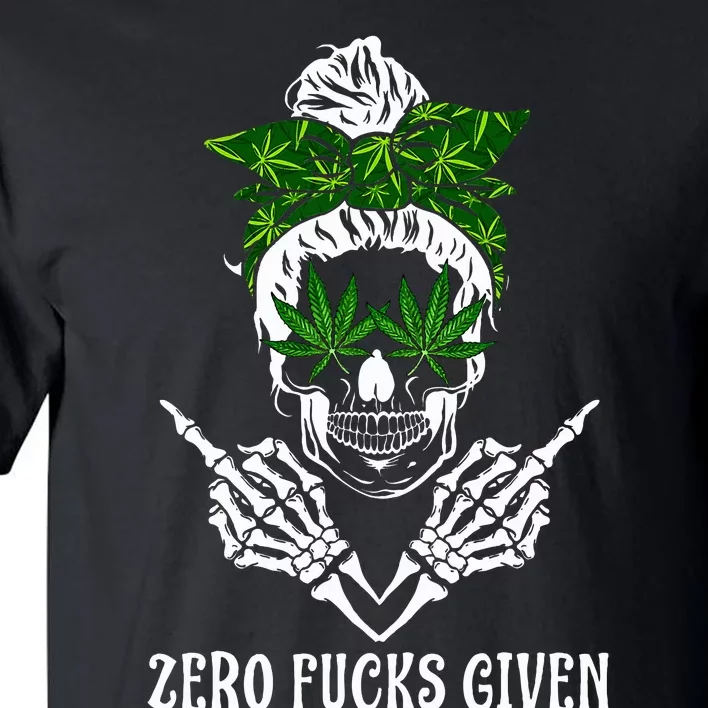 Weed Skull Cannabis Marijuana 420 Thc Weed Lover Tall T-Shirt