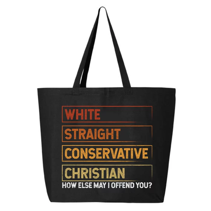 White Straight Conservative Christian Patriotic Christianity 25L Jumbo Tote