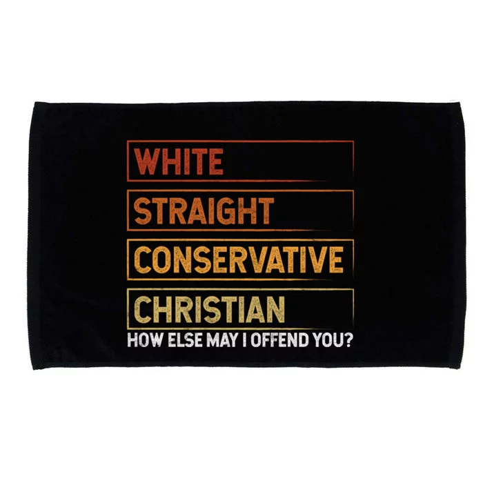 White Straight Conservative Christian Patriotic Christianity Microfiber Hand Towel