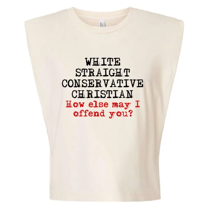 White Straight Conservative Christian Offensive Christian Garment-Dyed Women's Muscle Tee