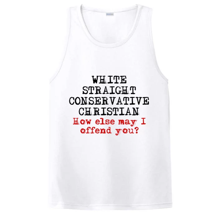 White Straight Conservative Christian Offensive Christian Performance Tank