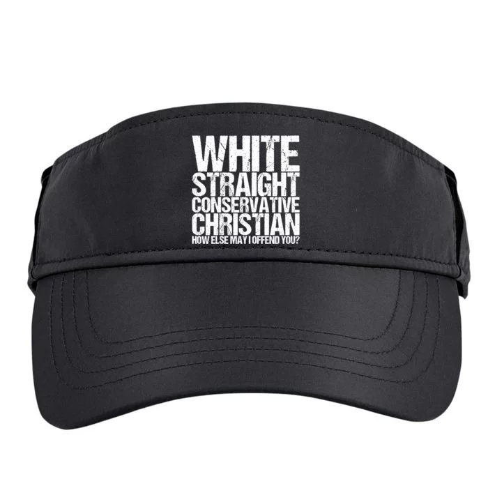 White Straight Conservative Christian Offensive Adult Drive Performance Visor