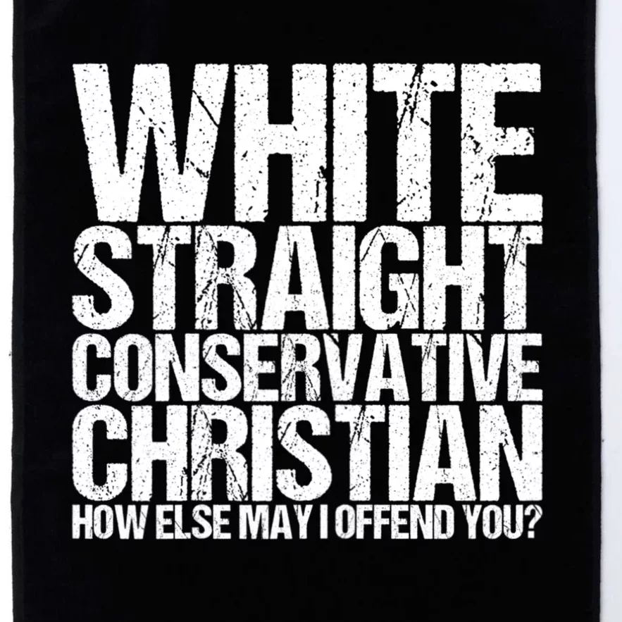 White Straight Conservative Christian Offensive Platinum Collection Golf Towel