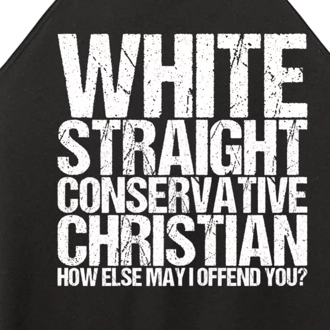 White Straight Conservative Christian Offensive Women’s Perfect Tri Rocker Tank