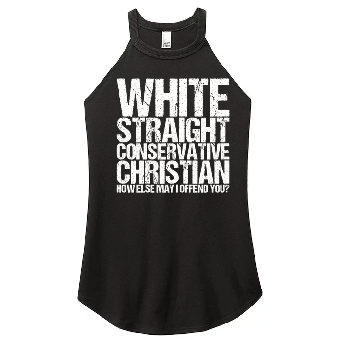 White Straight Conservative Christian Offensive Women’s Perfect Tri Rocker Tank