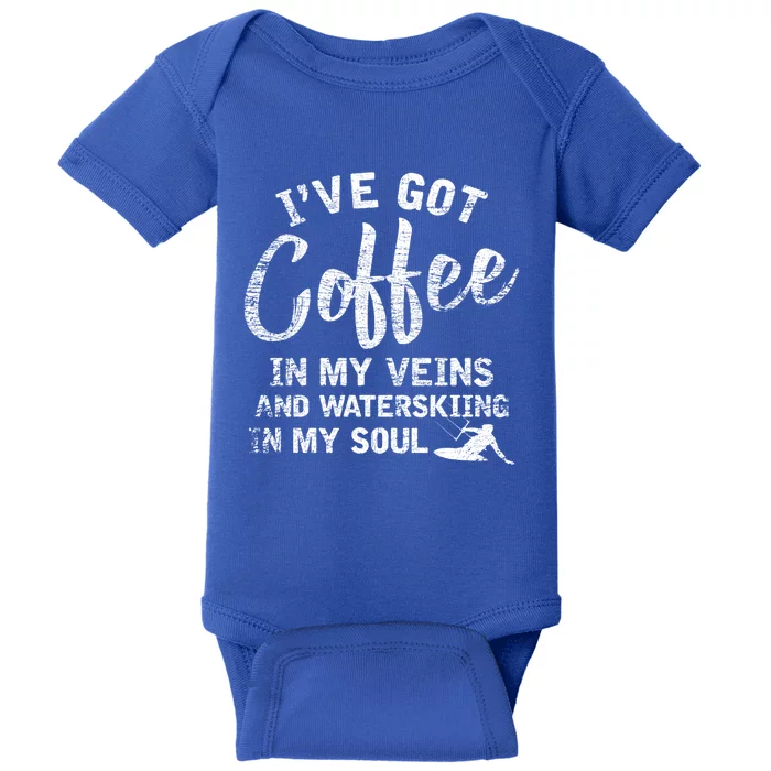 Water Ski Coffee Soul Water Skiing Gift Baby Bodysuit