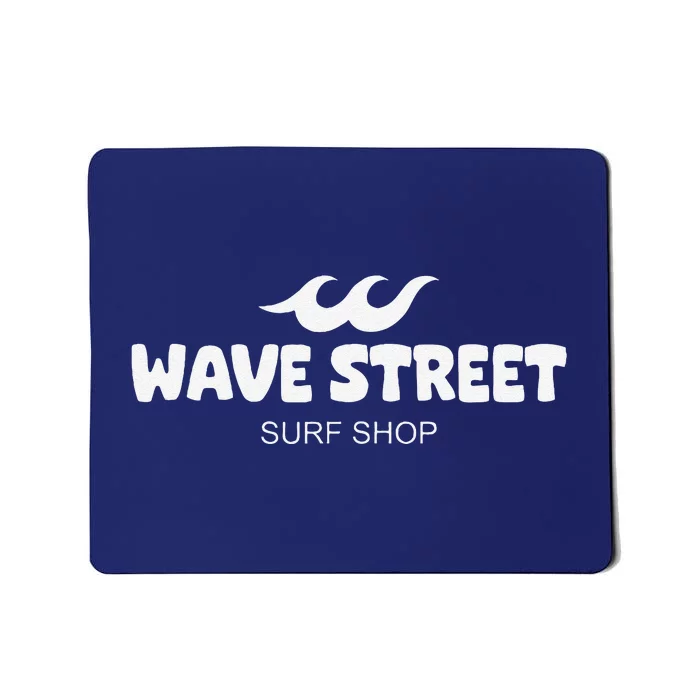 Wave Street Classic Waves On The Beach Surf Shop Graphic Mousepad