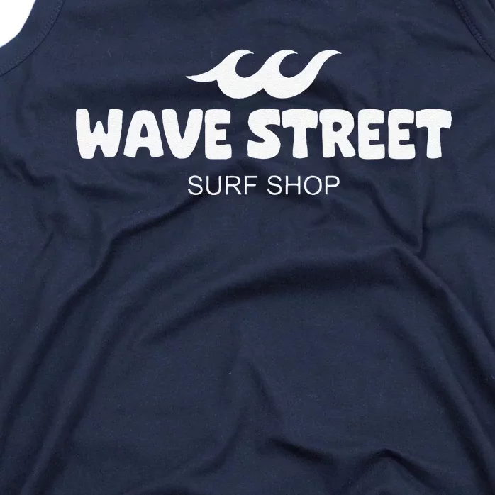 Wave Street Classic Waves On The Beach Surf Shop Graphic Tank Top