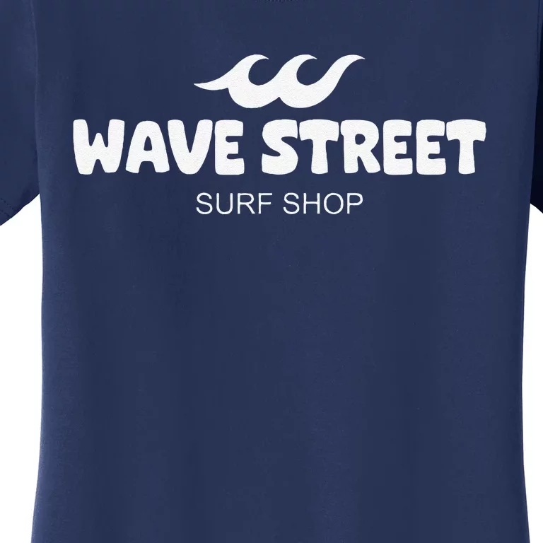 Wave Street Classic Waves On The Beach Surf Shop Graphic Women's T-Shirt