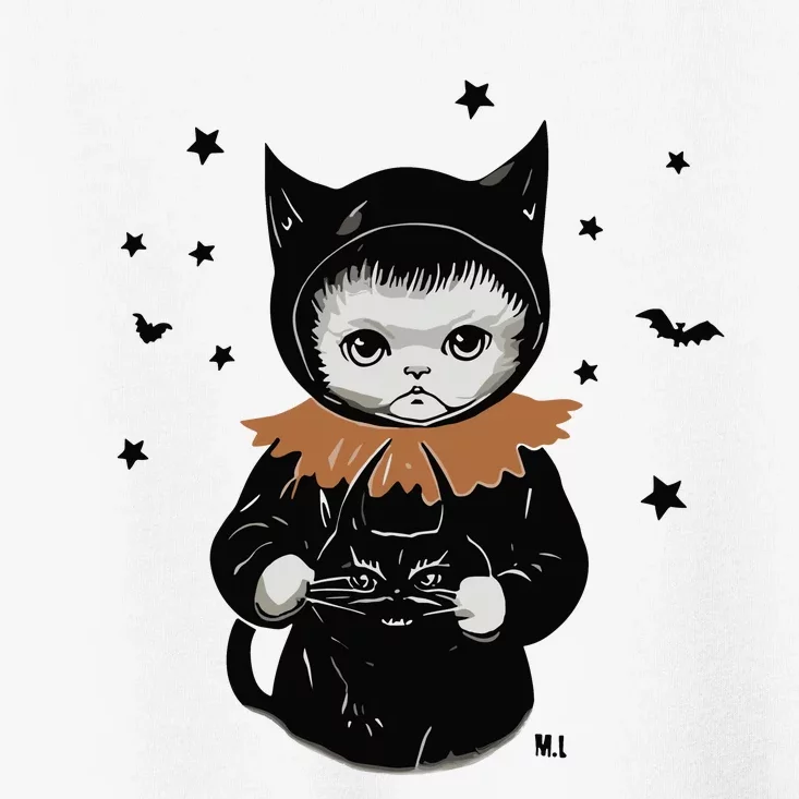 Wearing Spooky Cat Toddler T-Shirt