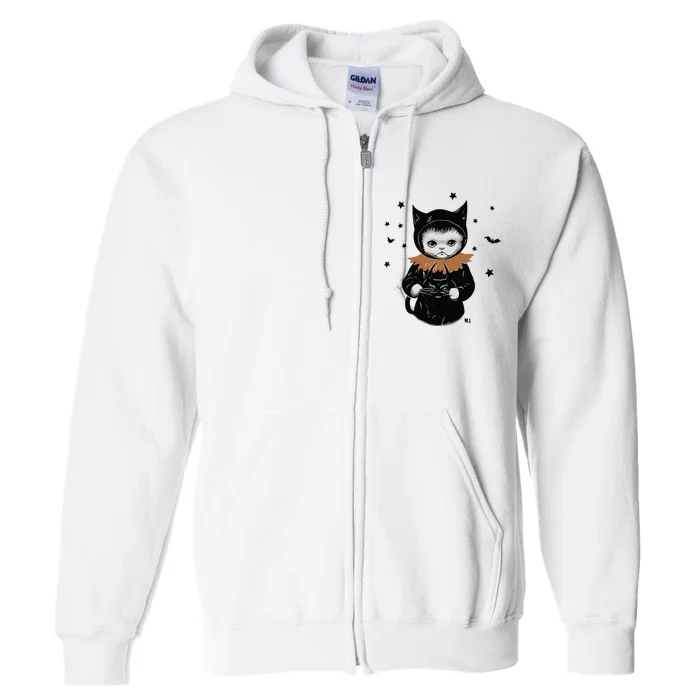 Wearing Spooky Cat Full Zip Hoodie