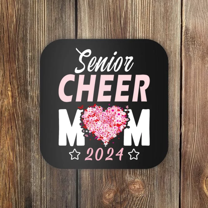 Wo Senior Cheer Mom 2024 Funny Cheerleader Parent Class Of 2024 Coaster